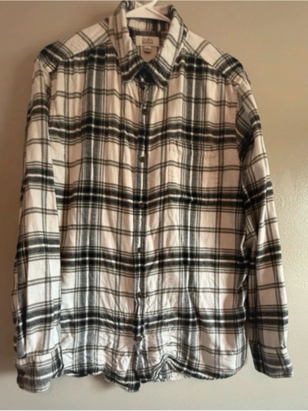 croft & barrow Black and White Plaid Button-Down Shirt